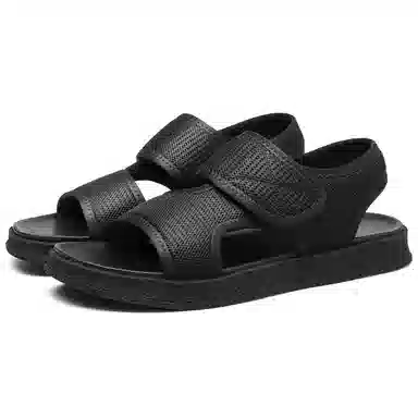 法派 织物 简约透气运动 沙滩凉鞋 男款 黑色