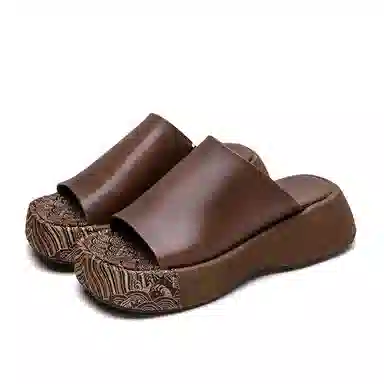 Jiezhou Retro Embroidered Slides