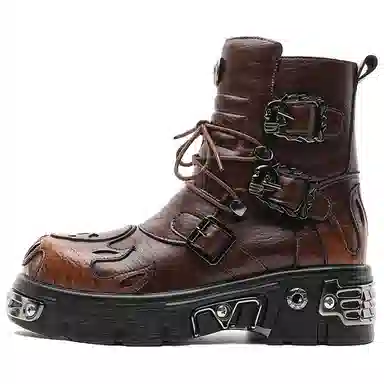 YEDANI Classic Skull Punk Boots