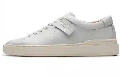 Clarks Yidong Series Leather Sneakers White