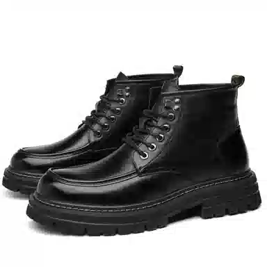 法派 舒适百搭休闲 短筒 马丁靴 男款 黑色