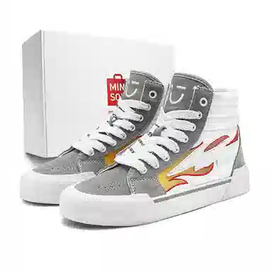 MINISO Flame High-Top Canvas Sneakers