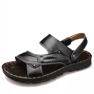意利船长 头层牛皮 户外耐磨 轻便舒适 沙滩凉鞋 男款