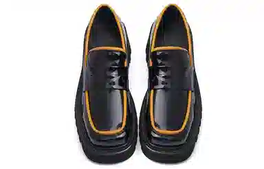 STOOSHE Newborn Platform Loafers Black Brown