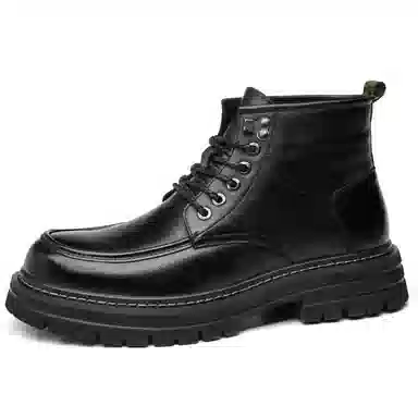 法派 舒适百搭休闲 短筒 马丁靴 男款 黑色