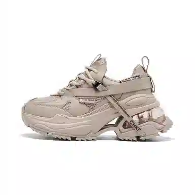 CHERYKALLY Breathable Platform Sneakers 7cm Beige