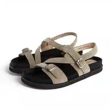 marie claire Basil Khaki Sandals