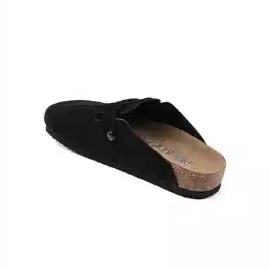 HANQIAORIJI Cocoon Series Suede Clogs Black
