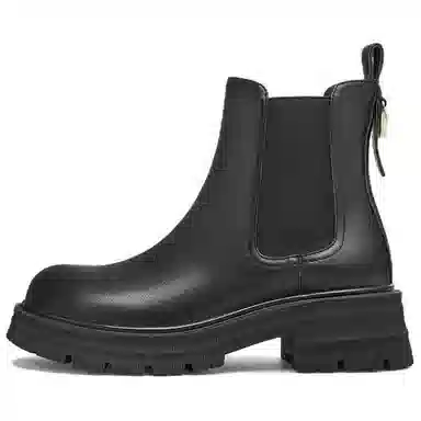 他她 时尚潮流休闲 切尔西靴 女款 黑色