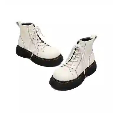 MASOOMAKE Thick Sole Lace-up Martin Boots 5cm Women