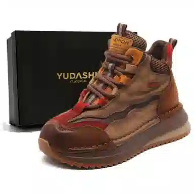 YUDASHU Thick Sole High-Top Sneakers