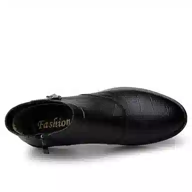 英伦骑士 头层牛皮 舒适通勤 潮流百搭时尚 短靴 男款 黑色