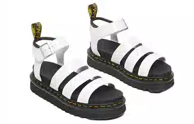 Dr.Martens Blaire Patent Platform Sandal White