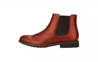 迪迈奇 皮革 布洛克舒适潮流时尚 短筒 切尔西靴 男款