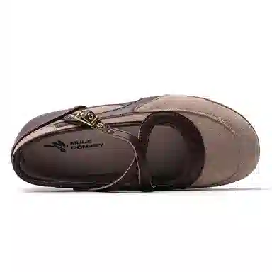 Mule Donkey Mary Jane Mocca Brown