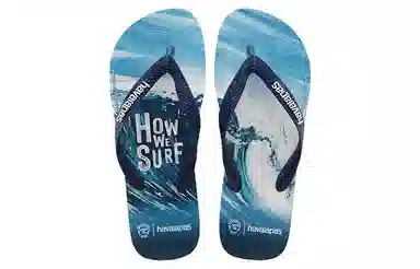 Havaianas Surf Print Flip Flops Blue