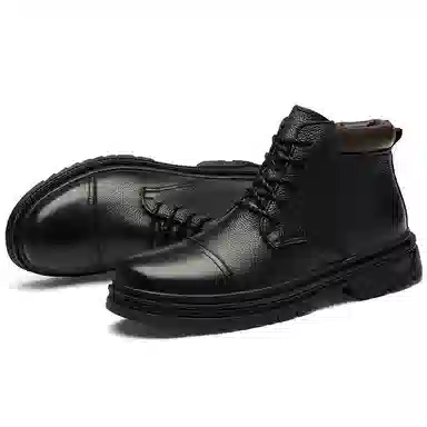 文耐 时尚百搭 短筒 马丁靴 男女同款 黑色