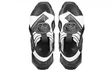 NORVINCY Platform Velcro Sandals Black White