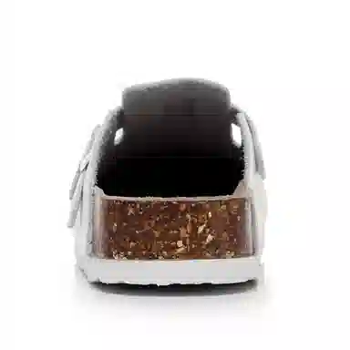 果洛菲 软木拖休闲舒适百搭平底懒人拖半拖情侣光面博肯鞋包头拖鞋 男女同款