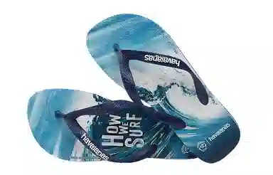 Havaianas Surf Print Flip Flops Blue