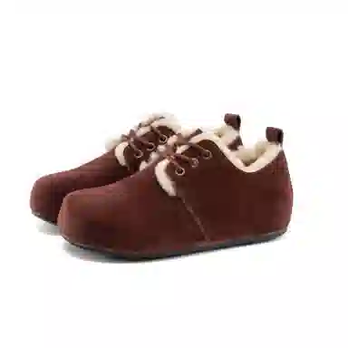 Aokang Classic Round Toe Snow Boots Red