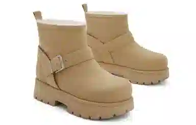 CHARLES&KEITH Suede Platform Ankle Boots