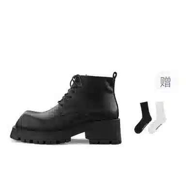 HANQIAORIJI Derby Boots Black