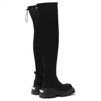 Daphne Lab Over-the-Knee Boots Black