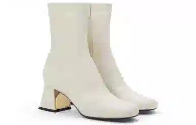 CHARLES&KEITH PU Square Toe Ankle Boots