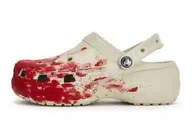 Crocs Classic Platform Clog Bone White Red