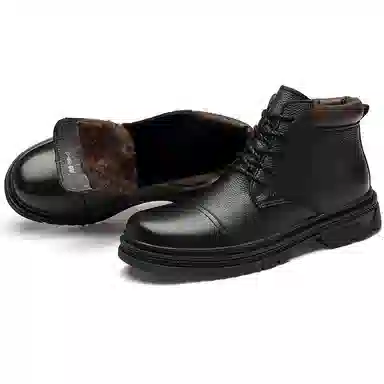 文耐 时尚百搭 短筒 马丁靴 男女同款 黑色