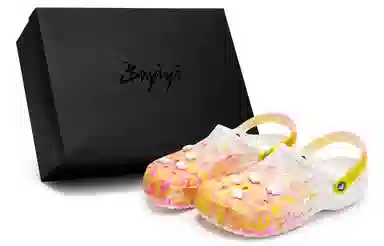 Crocs Classic Clog White Pink Yellow