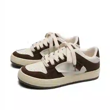 Mengsai Brown Low-top Sneakers