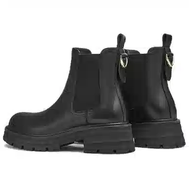 他她 时尚潮流休闲 切尔西靴 女款 黑色