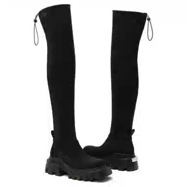 Daphne Lab Over-the-Knee Boots Black