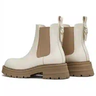 他她 时尚潮流休闲 切尔西靴 女款 黑色