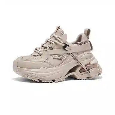 CHERYKALLY Breathable Platform Sneakers 7cm Beige