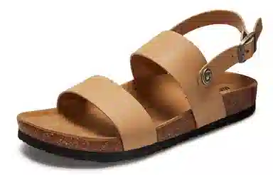 Minnetonka One Strap Sandal Beige