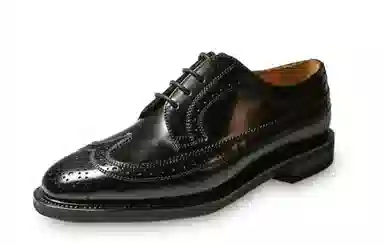 ANTONIO BAREZZI Brogue Business Round Toe Lace-Up Dress Shoes Black