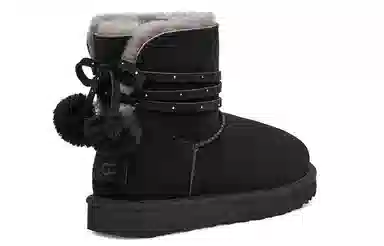 UGG Mini Bailey Bow Pom Black