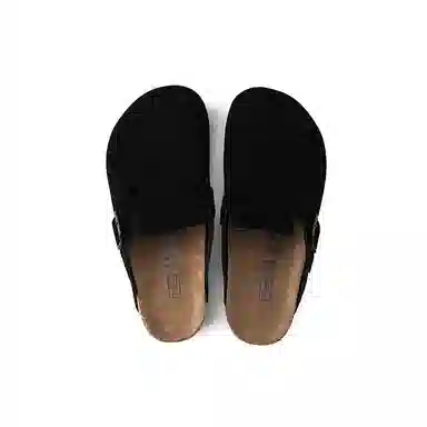 HANQIAORIJI Cocoon Series Suede Clogs Black