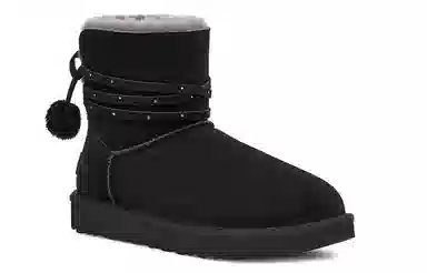 UGG Mini Bailey Bow Pom Black