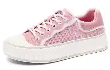 Dickies Low Canvas Sneakers White Peach Pink