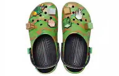 Crocs x Minecraft Green Slides