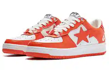 A BATHING APE STA White Orange
