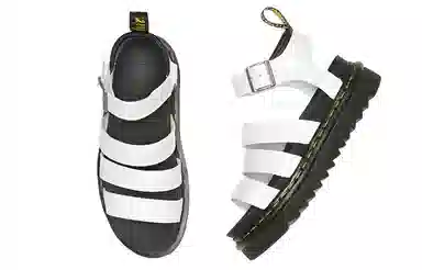 Dr.Martens Blaire Patent Platform Sandal White