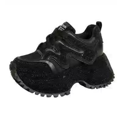 满钻厚底内增高百搭休闲运动户外时尚潮流学院风运动鞋 减震耐磨平衡 低帮 老爹鞋 女款