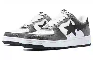 A BATHING APE STA Black White