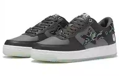 A BATHING APE STA Digital Camo Black Green