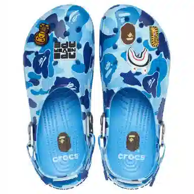 A BATHING APE x Crocs Classic Clog Blue